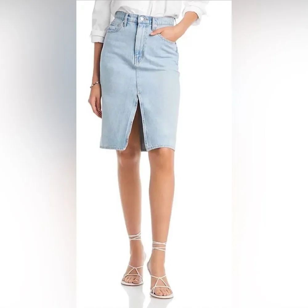 NEW DEREK LAM 10 CROSBY cotton juliet high rise denim skirt in ludlow $245